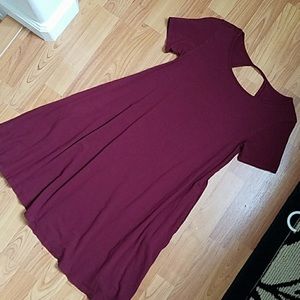 Ava Sky Dress Fighting Eel Dress in Maroon